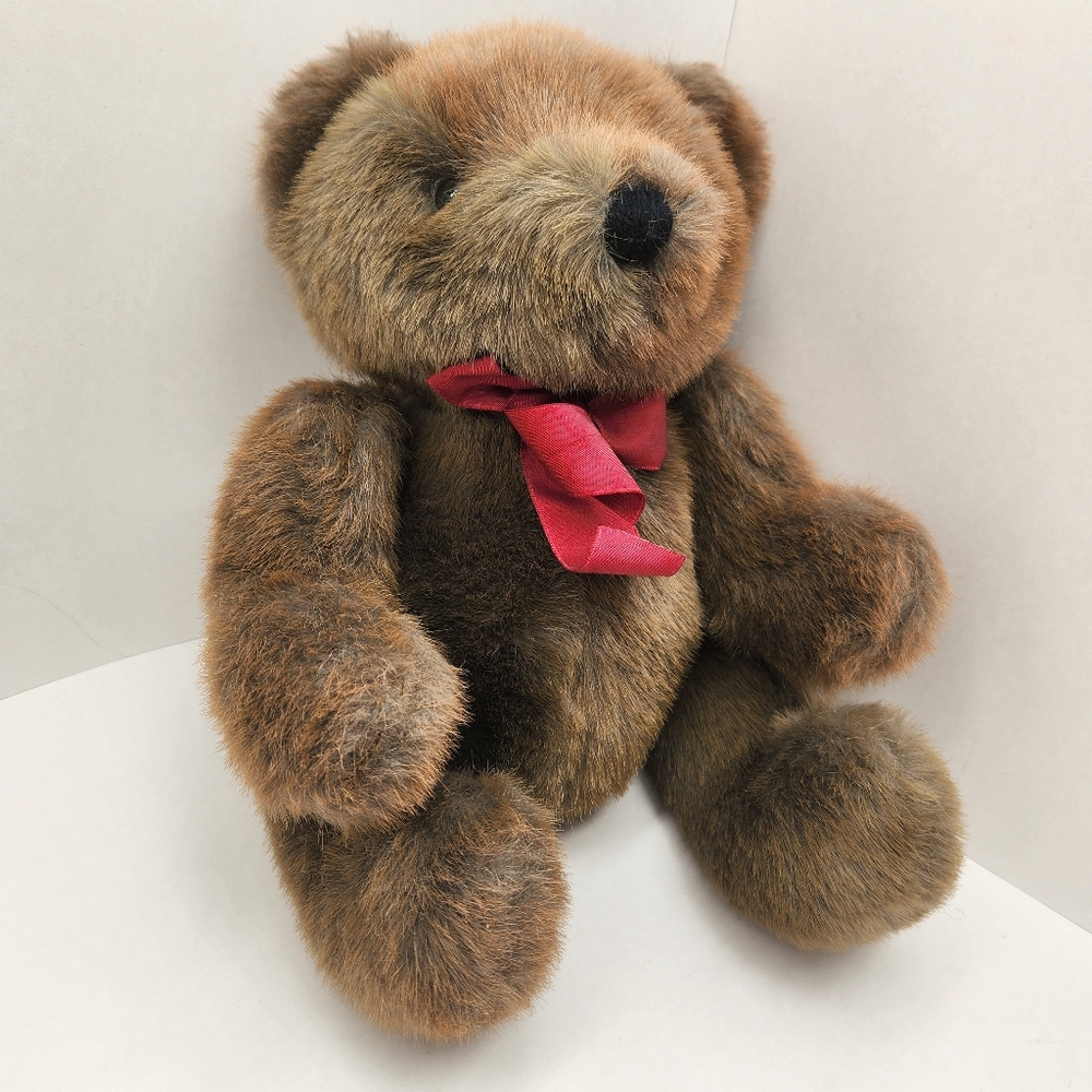 Mery Meyer plush bear 16" grey brown stuffed animal jointed kawaii handmade